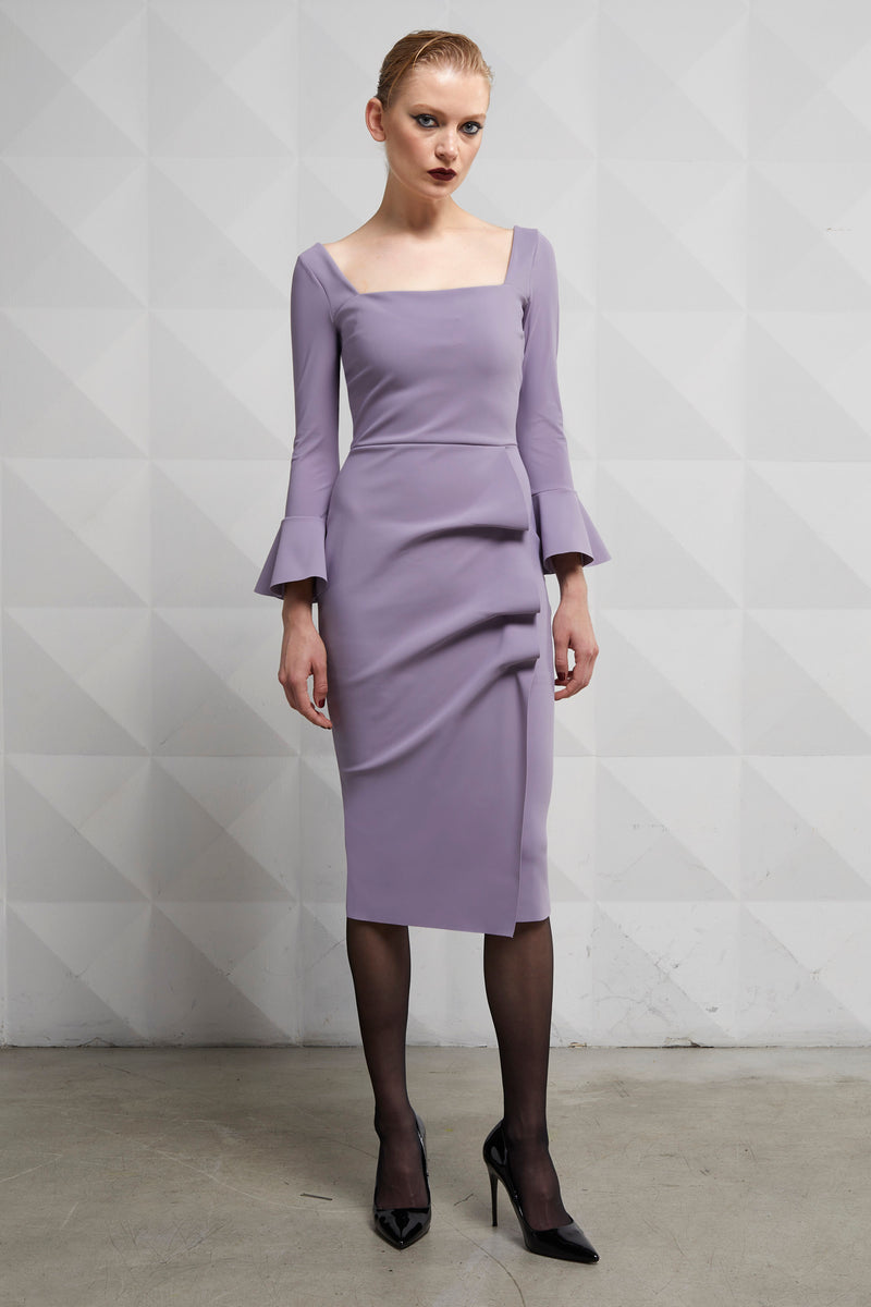 Elegant lilac knee-length dress | Chiara Boni la Petite Robe - Chiara 