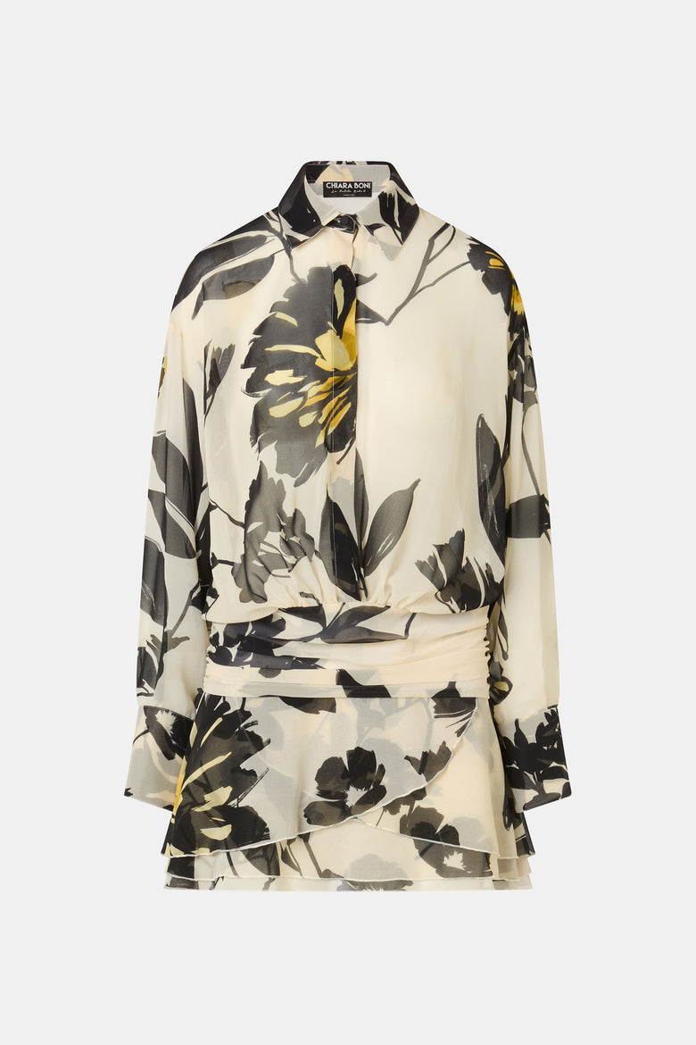 Esdra Printed Georgette Dress   1