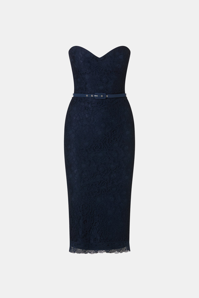 chiara boni blue dress Chiara Boni La Petite Robe Off The Shoulder Maxi Dress
