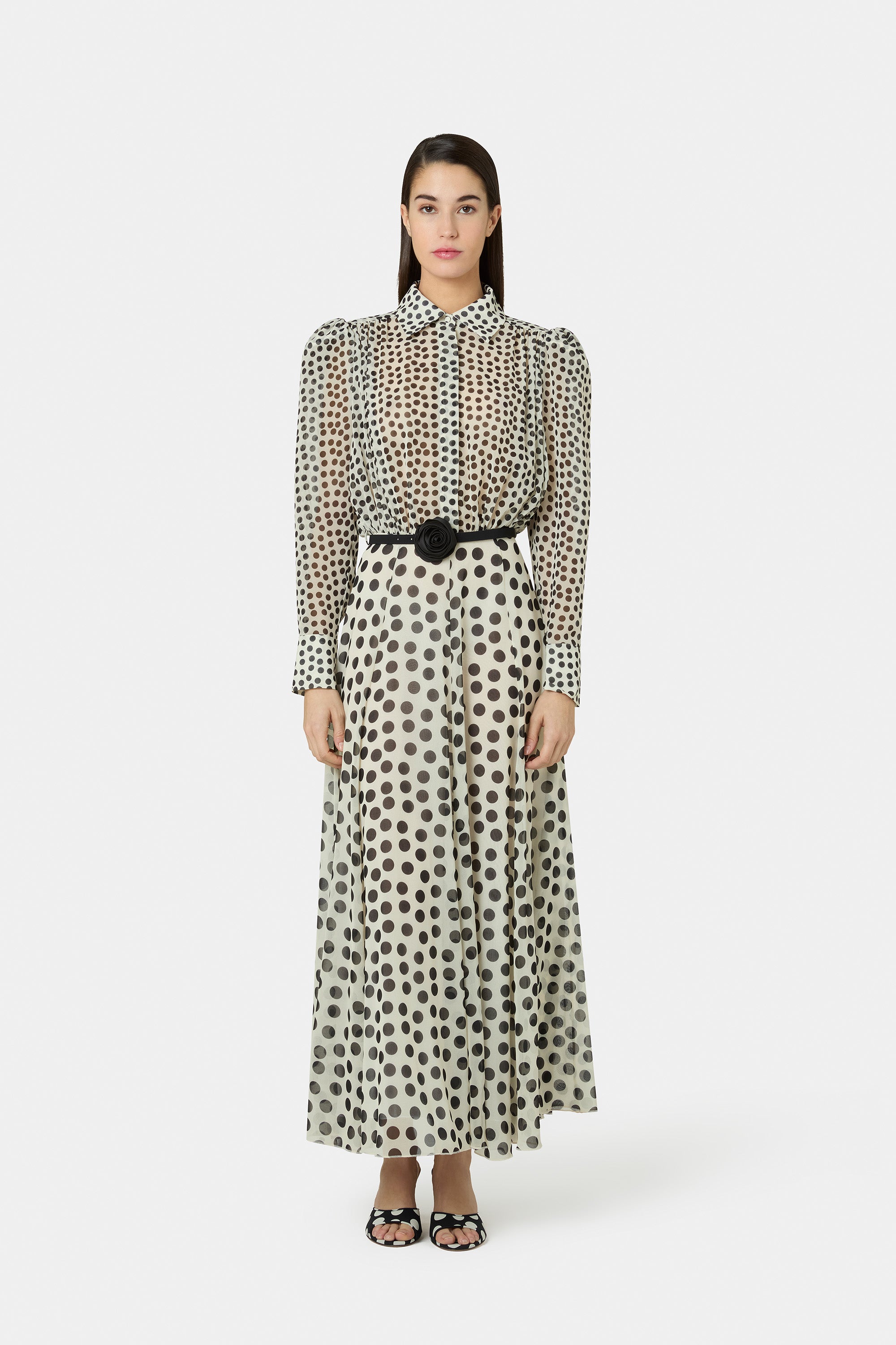 Liyan Georgette Printed Long Dress | Chiara Boni La Petite Robe®