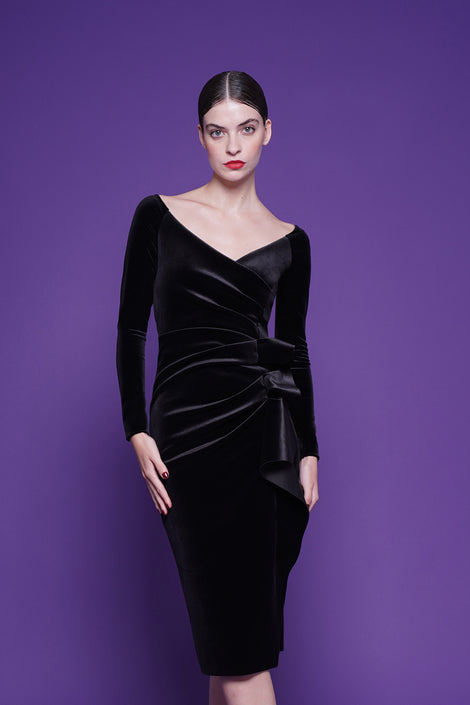 SILVERIA VELVET DRESS