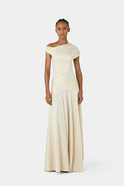 Bibiy sarah ribbon top ベージュ Becia JJ Gown | Chiara Boni La Petite Robe®
