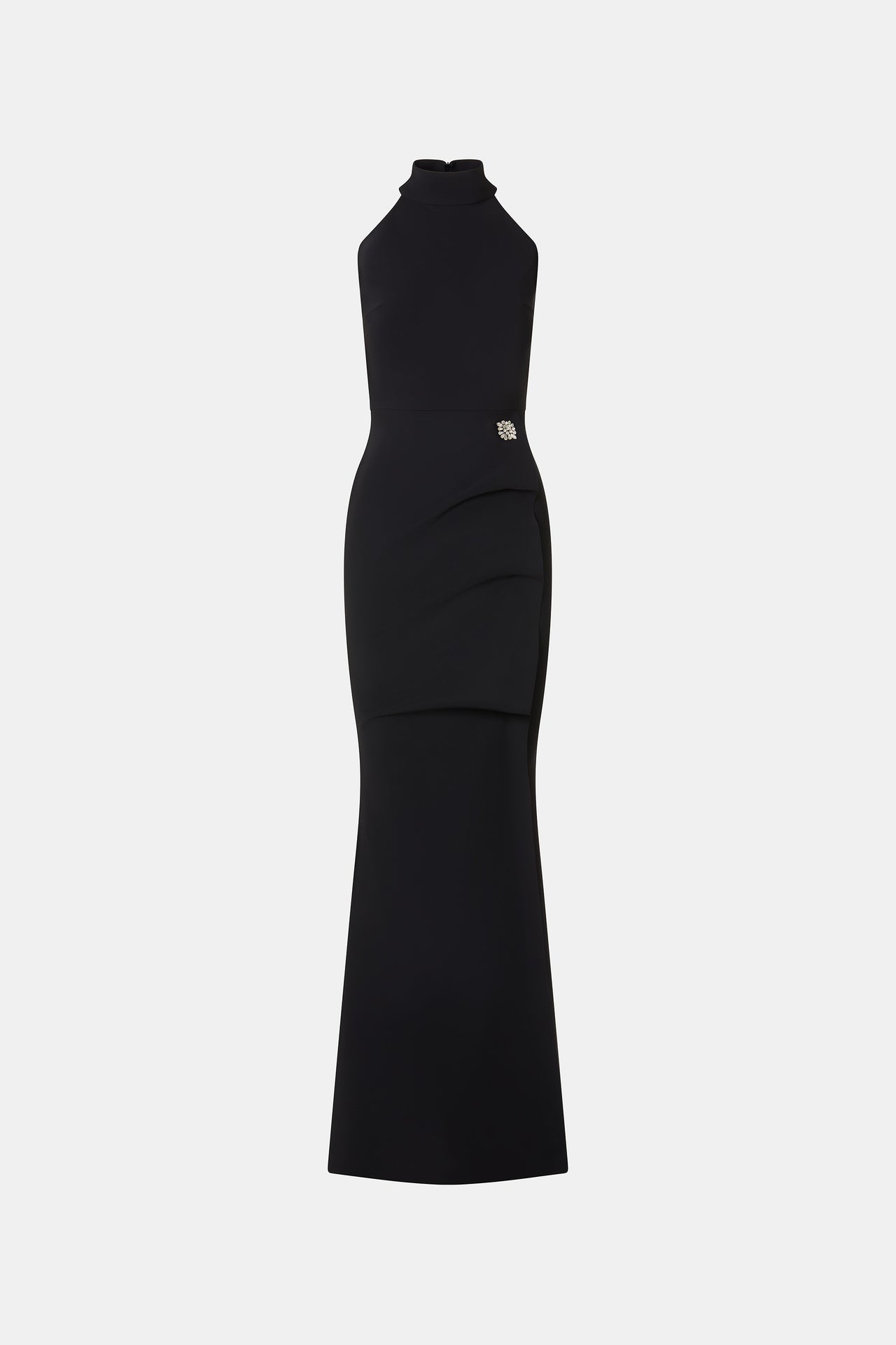 chiara boni black dress Chiara Boni La Petite Robe Maysa Black Velvet Trim Midi Dress 48 IT 12 US