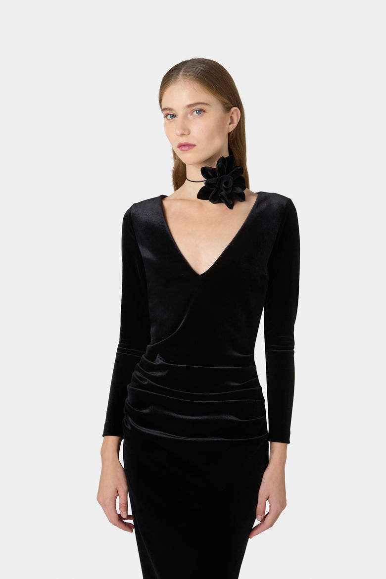 FLOWER VELVET BROOCH   1