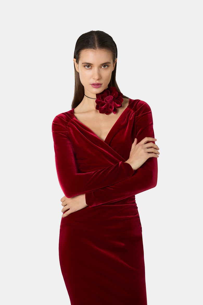 Velvet Flower Brooch   1