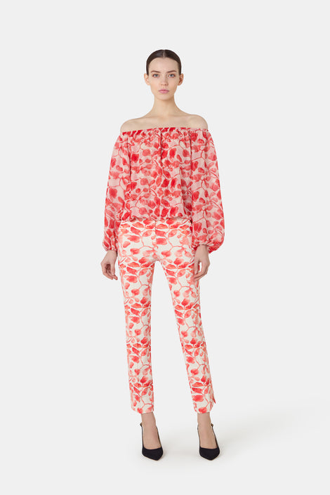 NUCCIA CROP PRINTED PANTS