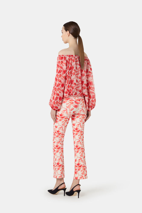 NUCCIA CROP PRINTED PANTS