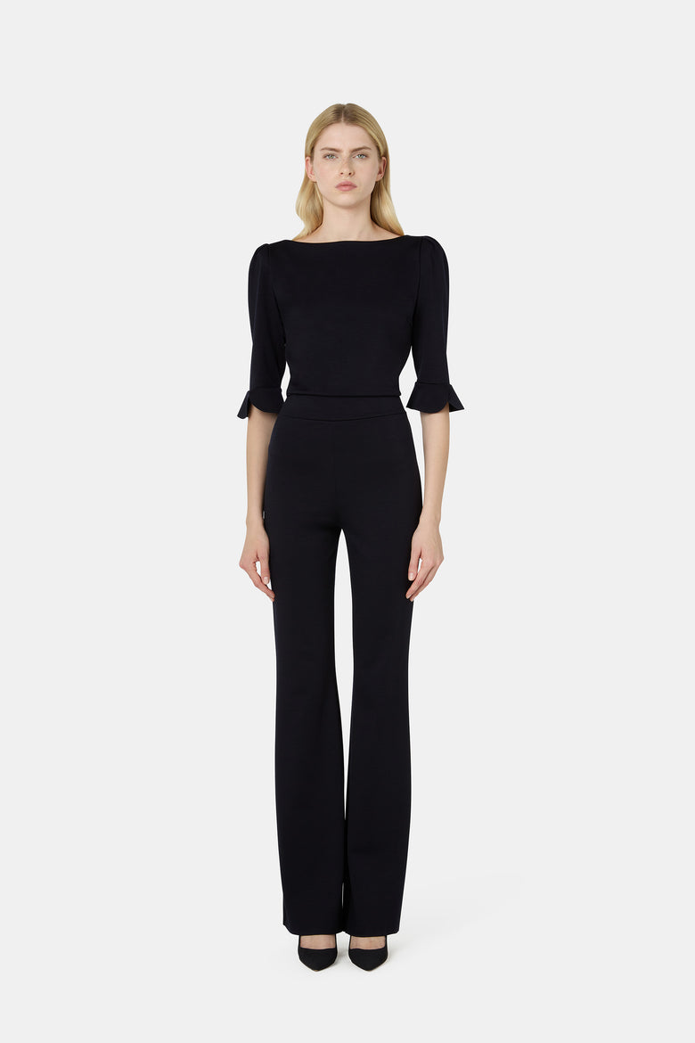 Venusette High Waisted Wool Pants   1