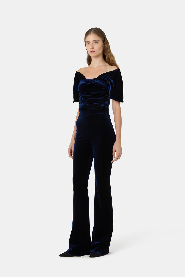 Venusette High Waisted Velvet Pants   3