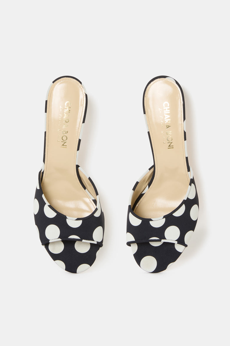 Printed stretch jersey mules   1