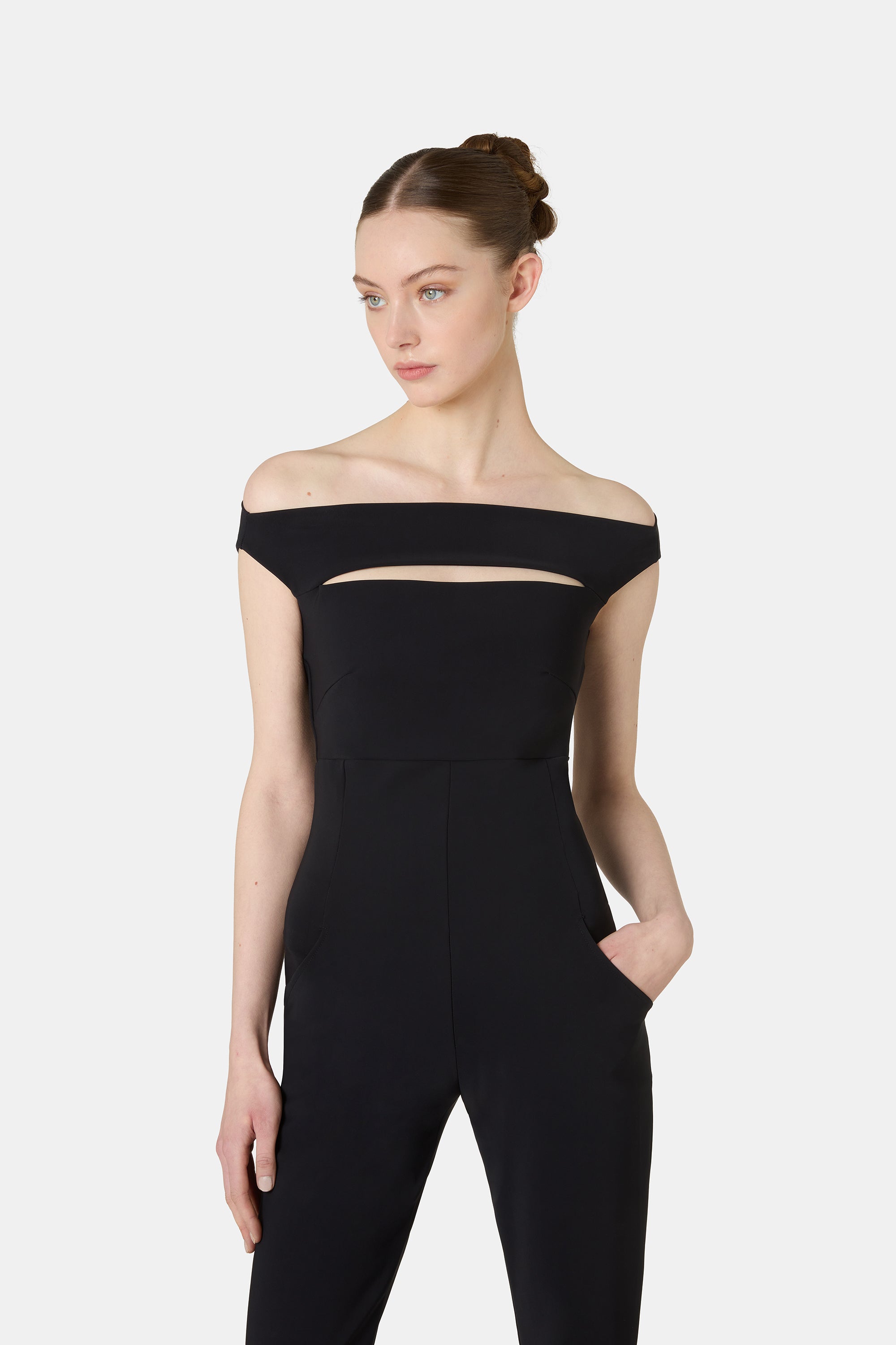 ワンピースその他 CHIARA BONI Women Dresses ABCSILVERIAVEL21 BS BLACK REBECCA JUMPSUIT - Chiara Boni Official