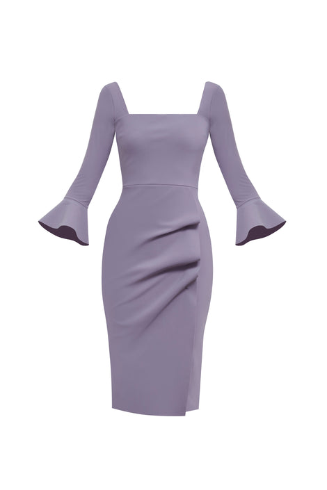 elegant lilac knee-length dress
