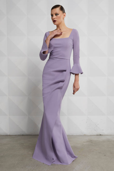 elegant lilac long dress
