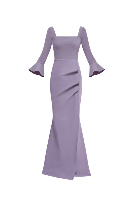 elegant lilac ceremonial long dress
